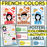 FRENCH COLORS DECOR SET | POSTERS - COLORING ACTIVITY - WO