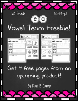 Preview of ea Vowel Team Freebie!