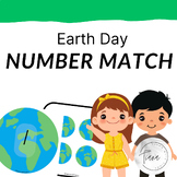 earth day 1-10 subitising number match game for number rec
