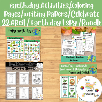 Preview of earth day Activities/coloring pages/writing papers/Celebrate 22 April / Bundle
