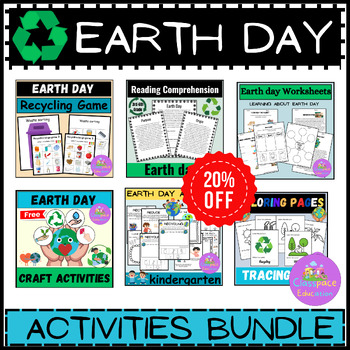 Preview of earth day Activities packet ,Worksheets ,science earth day , we can help planet