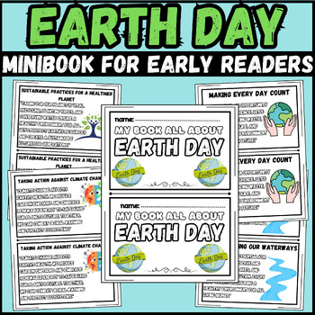 Preview of earth day mini-book for early readers | spring activities | pre-k to 3rd grade