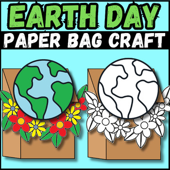 Preview of earth day paper bag crafts | spring | earth day | Printable & digital