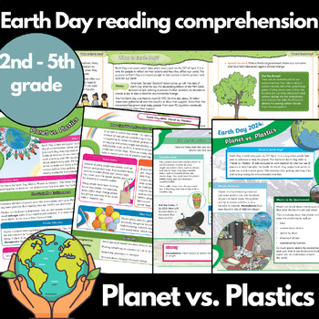 Preview of earth day reading comprehension,Earth Day Reading Comprehension Passages