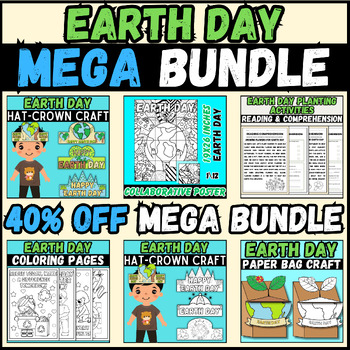 Preview of earth day & spring Mega Bundle | reading and comprehension | crafting and more