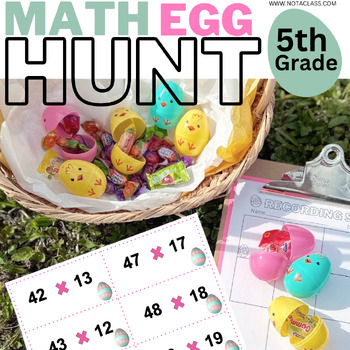 Preview of easter egg hunt math activity & game multiplying two digit by two digit numbers