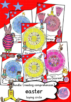 Preview of easter laying circles: readin comprehension (2 times differentiated)