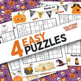 easy halloween "spooktacular" sudoku activity pages for kids.