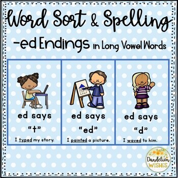 Preview of ed Endings with Long Vowels Inflectional Endings