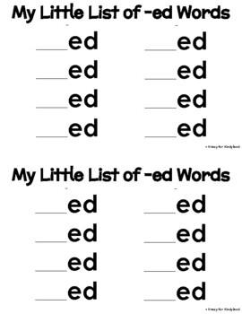 ed Sled Word Family Craft Activity: Rhyming, Phonics, Word Building Center