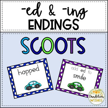 Preview of ed and ing endings SCOOT Games for Inflectional Endings
