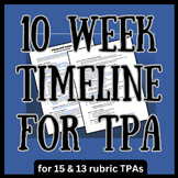 10 Week Timeline for 3 Task TPA Handbooks