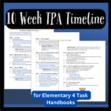 10 Week Timeline for Elementary 4 Task TPA Handbooks