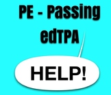 edTPA PE Complete Portfolio BADMINTON - All 3 Tasks + (PAS