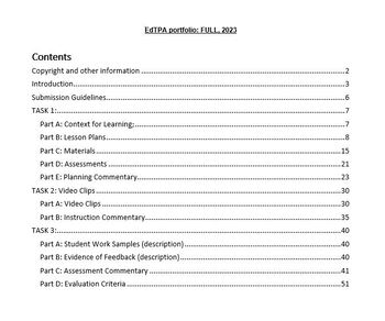 Preview of edTPA Portfolio (All Three Segments)