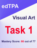 edTPA Task 1: VISUAL ART: Mastery Score 66 out of 75