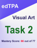 edTPA Task 2: VISUAL ART: Mastery Score 66 out of 75