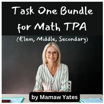 Preview of Task One Bundle for Math TPA Handbooks - All Grade Levels