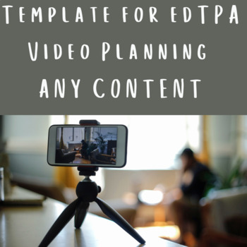 Preview of Planning Template for TPA Video Evidence for ANY CONTENT by Mamaw Yates