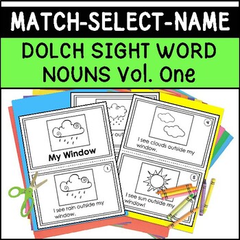 Preview of Dolch Nouns V1-READING INTERVENTION Print/Easel DOWN SYNDROME, SPECIAL EDUCATION
