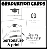 editable Graduation Cards, classic, simple hand-sketched congrats