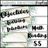 editable learning objectives display - greenery