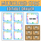 Teacher toolbox labels editable theme Stars| First week of