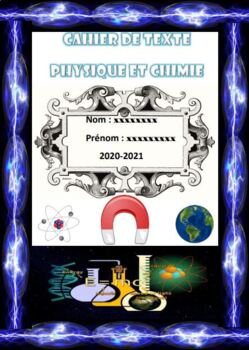 Preview of editable teacher binder cover page for physics , science