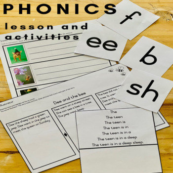 Preview of ee Phonics Lesson and Activities
