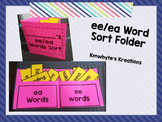 ee/ea Word Sort Folder