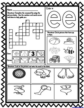ee ea worksheets by Teachers R US | Teachers Pay Teachers