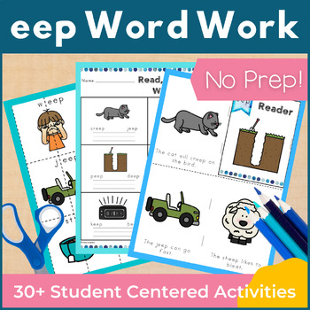 Preview of eep Word Family Word Work and Activities - Long E Word Work