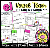 ei Vowel Team Worksheets Game Sorts