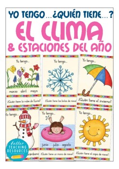 Preview of el CLIMA Yo tengo… Quién tiene? - Juego vocabulario Spanish / Español weather