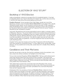 election of 1912 platforms