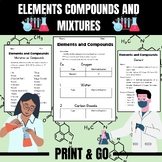 elements compounds and mixtures worksheet (Study Guide and