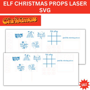 Preview of elf Christmas Props Laser SVG