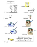 ell spelling picture vocabulary list HOUSEHOLD ITEMS