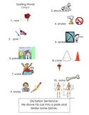 ell spelling picture vocabulary list long o silent e