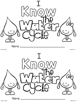 emergent reader: i know the water cycle by kindergarten kupcakes
