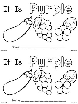 emergent reader: it is purple by kindergarten kupcakes | TPT