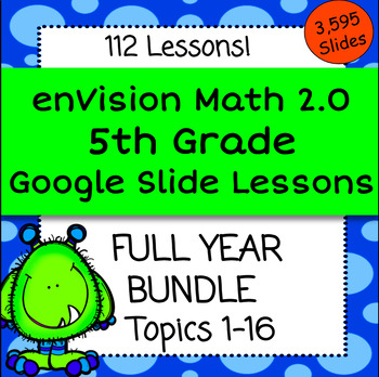 Preview of enVision 2.0 (2016) 5th Grade FULL YEAR BUNDLE - Daily Guided Lessons