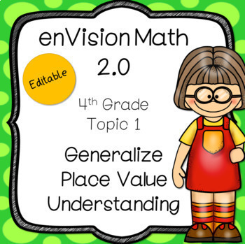 Preview of enVision 2.0 Common Core (2016) Topic 1 Place Value Understanding 4th grade