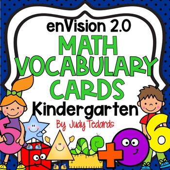 Preview of enVision 2.0 Math Vocabulary Cards for Kindergarten