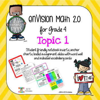 Preview of enVision 2.0 Topic 1 (place value)  Grade 4 Resources