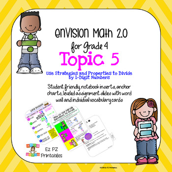 Preview of enVision 2.0 Topic 5 (Divide by 1-Digit Numbers) Grade 4 Resources