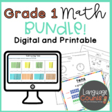 Digital and Printable 1st Grade Math Year-Long Bundle- Wor