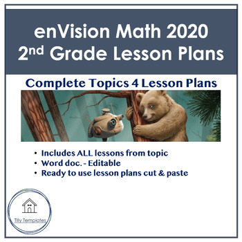 Preview of enVision 2020 Math | 2nd Grade | Topic 4 Lesson Plans