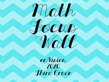 Preview of enVision 2020 Math Focus Wall Third Grade
