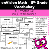 enVision 5th Grade Vocabulary Posters ALL TOPICS - Full Ye